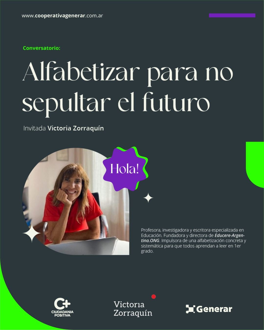 CONVERSATORIO: “Alfabetizar para no sepultar el futuro”